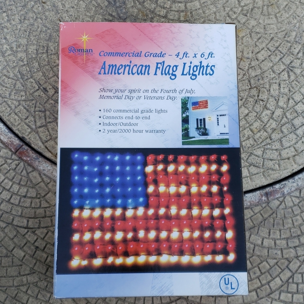 American flag lights